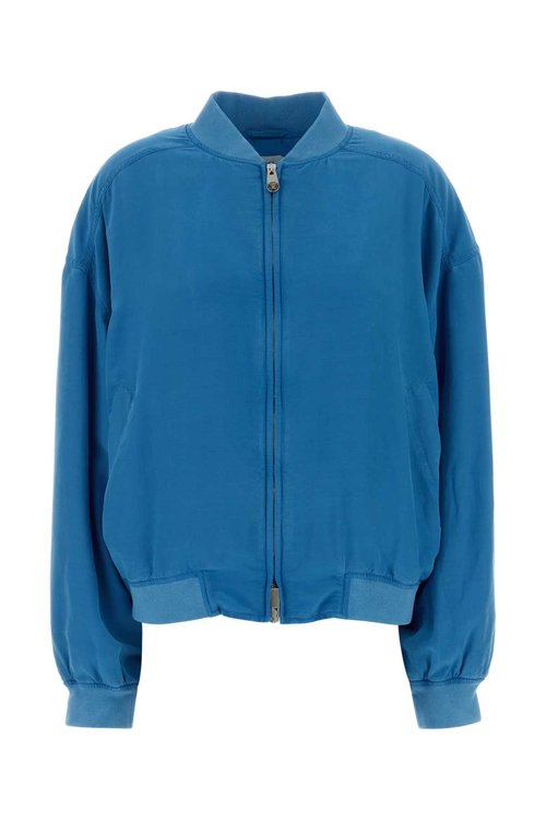Versace Light-Blue Poplin Jacket Azur Giubbini - 1025075-A18101_1VI00