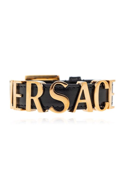 Versace Logo-lettering Buckle Fastened Bracelet - 1A00637 1019930 1B00V