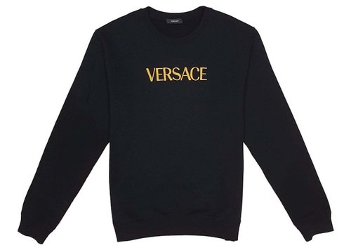 Versace Logo Sweatshirt - Black - 1011852 1A12063 2BX60N