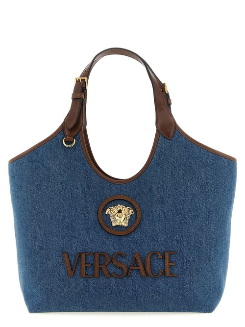 Versace Medium la Medusa Shopping Bag - Blue - 1022210-A1715_2U6EV