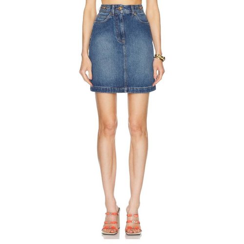 Versace Medusa 95 Denim Mini Skirt - Blue - 1015059-1A07079-MEDIUM BLUE