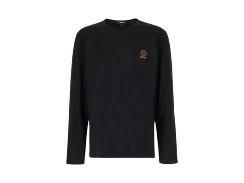 Versace Medusa Logo Long Sleeve T-Shirt - Black - AUU01007 A232741 A1008N