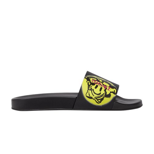 Versace Medusa Smile Slide | Size 40 - Black/Yellow - DSU6516 1A02005 2B670