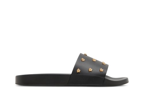 Versace Medusa Stud Leather Slide - 343733