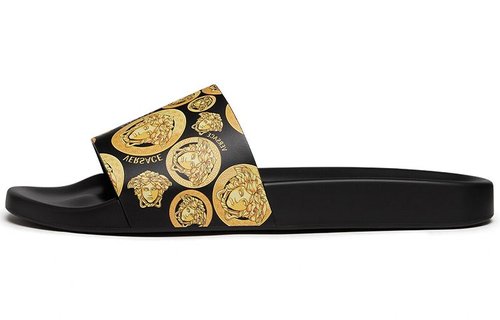 Versace Medusa Stud Leather Slide - 436214
