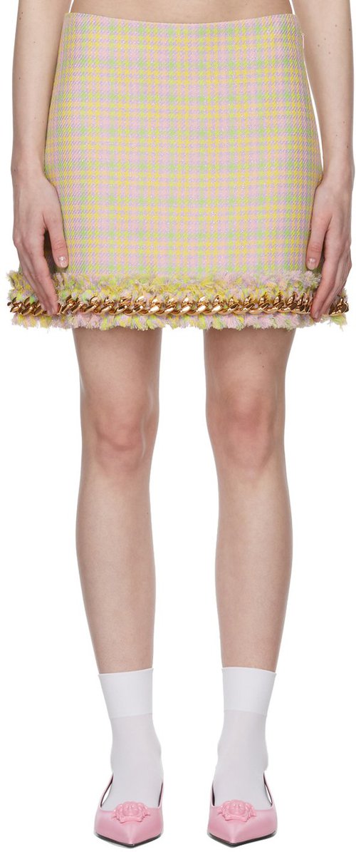 Versace Multicolor Cotton Skirt - Yellow+Multico - 1003977_1A02937_6Y0606Y060