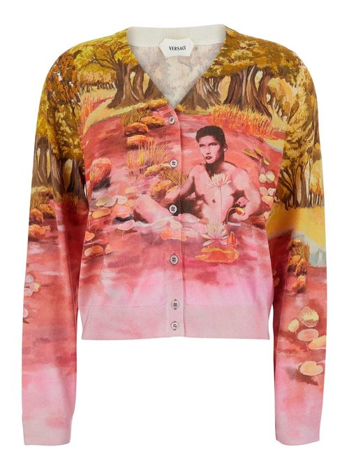 Versace Naturist Print Cardigan Look62 - 1024236-A1787_5X000