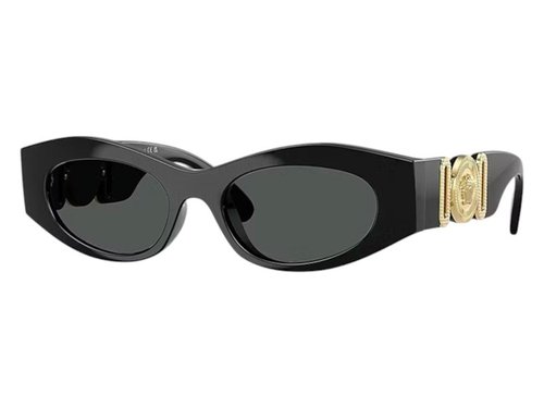 Versace Oval Sunglasses Gray - Black (Ve4480U Gb1/87)
