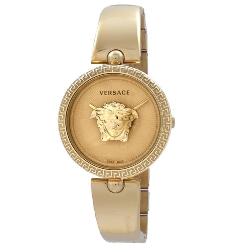 Versace Palazzo Empire Quartz Gold Dial Ladies Watch VECQ00618 - Gold Tone/Yellow - VECQ006-8 DIA_ETER