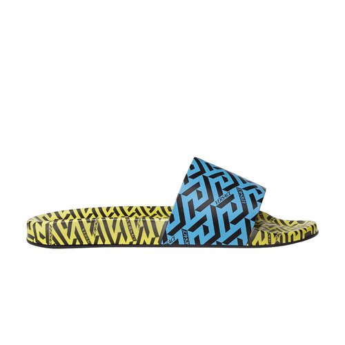 Versace Palazzo Pool Slide | Yellow | Size 39 - DSU6516 1A01736 5Y120
