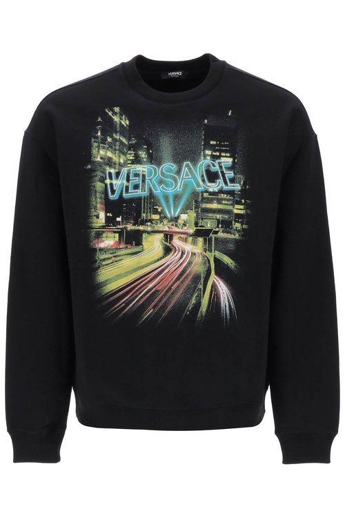 Versace Printed Cotton Crew-neck Sweatshirt - 1012555-A09045_2B510
