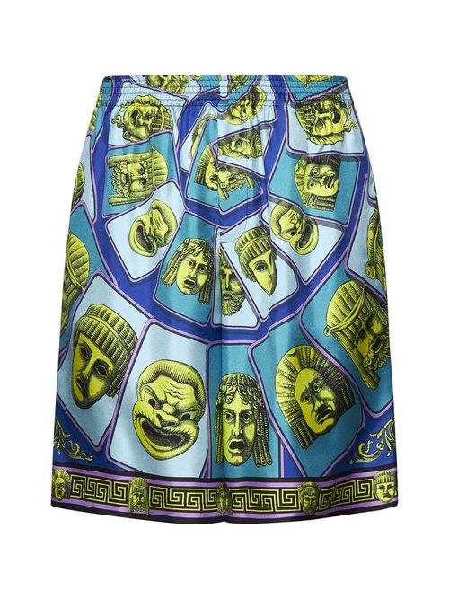 Versace Printed Silk Shorts - 1002476-A06818_5G540