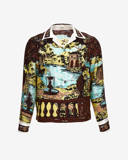 Versace Printed Silk Twill Slim Shirt - Multi - 1024232-1A17974-5X00