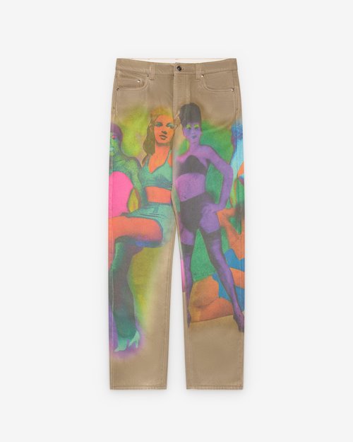 Versace Printed Straight Jeans - Multi