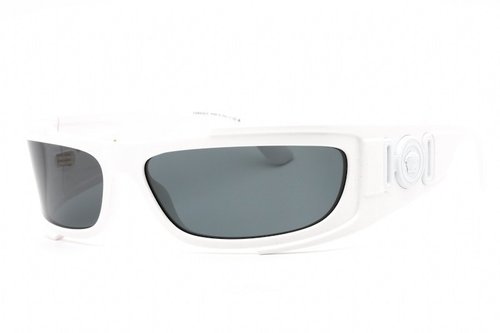 Versace Rectangle Sunglasses/87 - White/Dark Grey (Ve4446/314