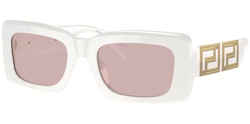 Versace Rectangle Sunglasses - White/Pink (Ve4444U/3145)