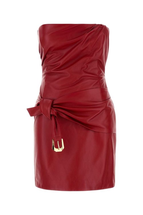 Versace Red Leather Mini Dress - 1020864-A14722_1RC40