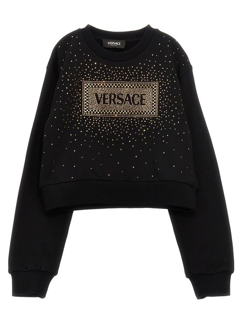 Versace Rhinestone Logo Sweatshirt - 1000491-A1146_2B130