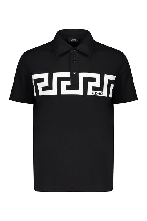Versace Short Sleeve Cotton Polo Shirt - 1019259-A13841_2B020