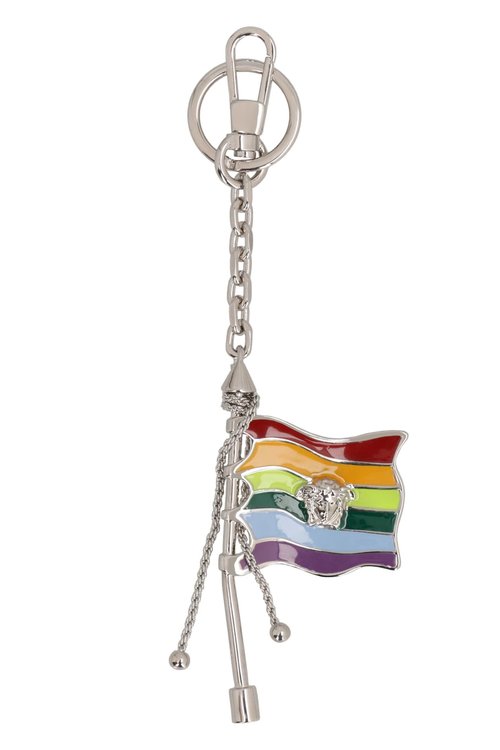 Versace Silver-tone Metal Key Ring And Clasp - DGPF935-DJMS_DMCP
