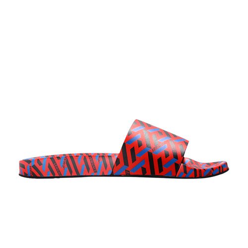 Versace Trésor de la Mer Slides | Size 39 - Orange Peel/Regal Blue - DSR609CN 1A01736 5R080