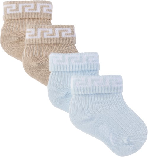 Versace Two-Pack Blue & Brown Greca Socks - V-Newbornblue+Bo - 1017990-1A128_76770