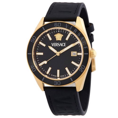 Versace V-Dome Quartz Dial Watch VE8E00224 - Black/Gold Tone - VE8E002-4 DIA_ETER