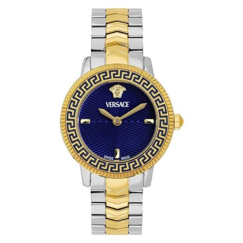 Versace V-Icon Quartz Dial Ladies Watch VEUCA0524 - Blue/Gold Tone/Silver Tone/Two Tone - VEUCA05-4 DIA_ETER