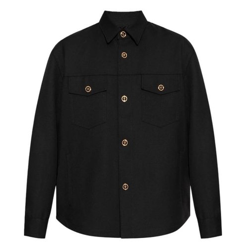 Versace Wool Cavalry Blouson Overshirt - Black - 1018867-1A08771-BLACK