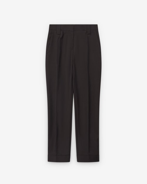 Versace Wool-Mohair Formal Trousers - Dark Chocoalte