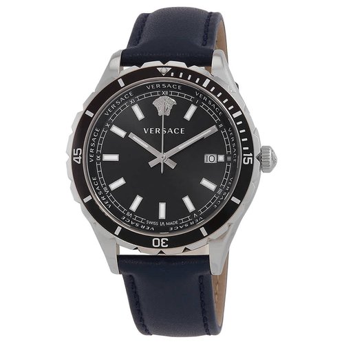Versus by Versace Hellenyium Quartz Dial Watch VE3A00220 - Black/Blue/Silver Tone - VE3A002-0 DIA_ETER
