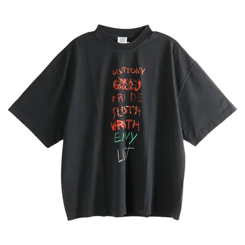 VETEMENTS 7 Sins T-Shirt - ME76TR196BXBLAC