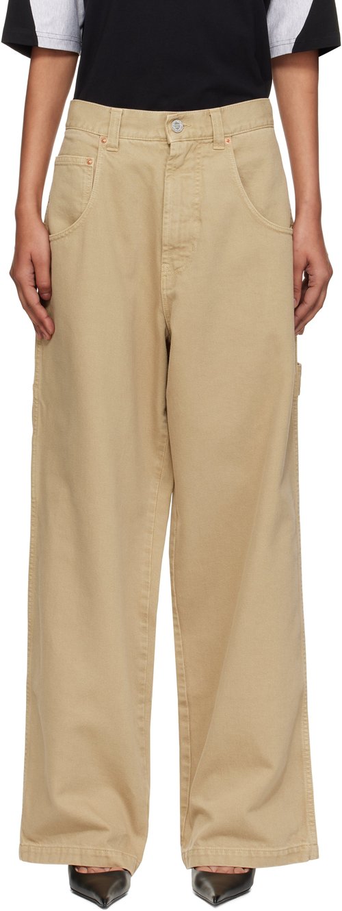 VETEMENTS Beige Hip-Hop Jeans - Camel - UH76PA250BE