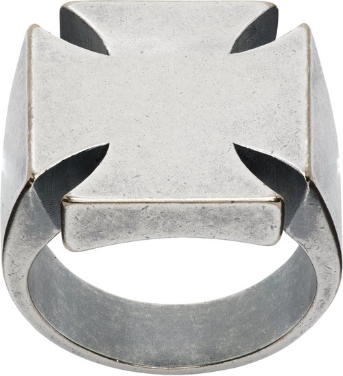VETEMENTS Biker Cross Minimal Ring - Silver - UE76RI320S