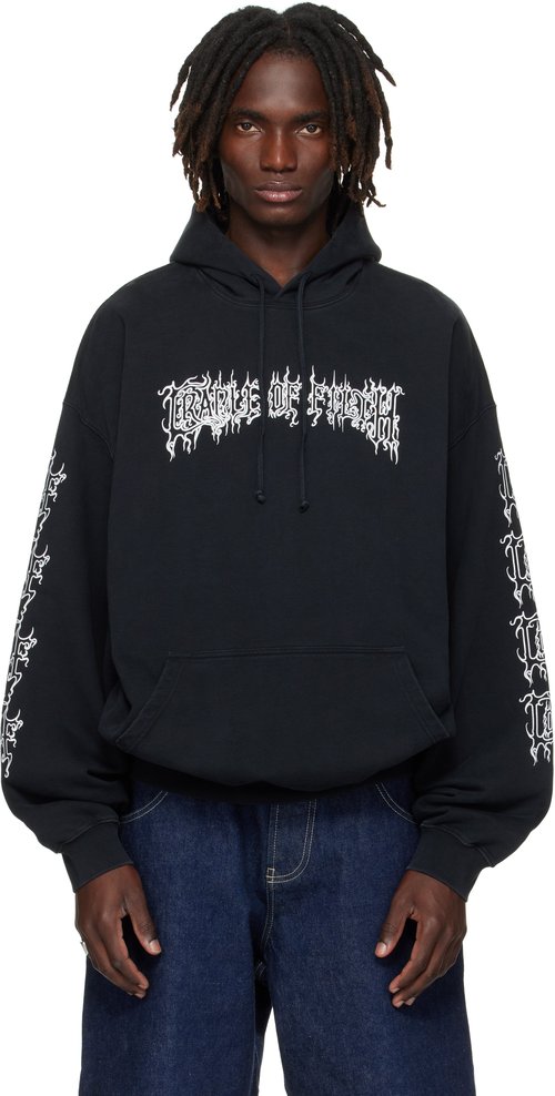 VETEMENTS Cof Logo Oversized Hoodie - Washed Black - UCF76HD100B