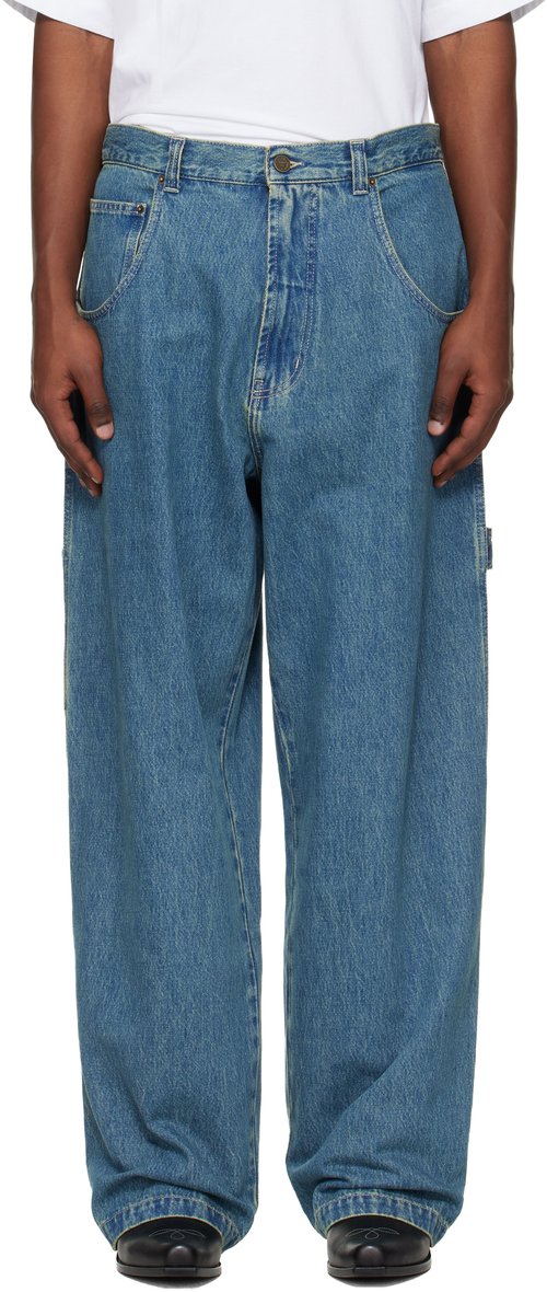 VETEMENTS Blue Hip-Hop Jeans - Vintage Mid Blue - ME76DP085N1