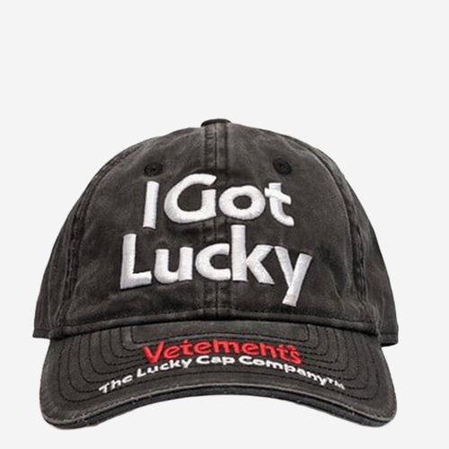 VETEMENTS Cotton Baseball Cap - UE54CA160BBLACK