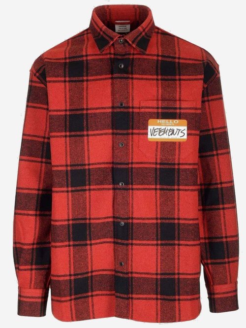 VETEMENTS Cotton Blend Shirt With Check Pattern - UE54SH420RRED