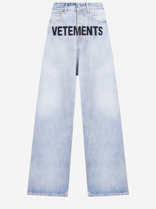 VETEMENTS Cotton Jeans With Logo - UE54PA120NLIGHTBLUE