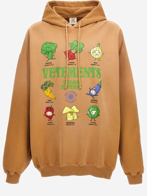 VETEMENTS Cotton Sweatshirt With Fresh Veggies Print - UE54HD360EEARTH