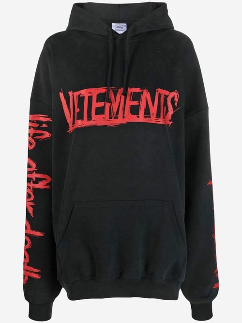 VETEMENTS Cotton Sweatshirt With Logo - UE54HD600BBLACK