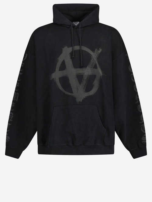 VETEMENTS Cotton Sweatshirt With Print - UE54HD260BBLACK