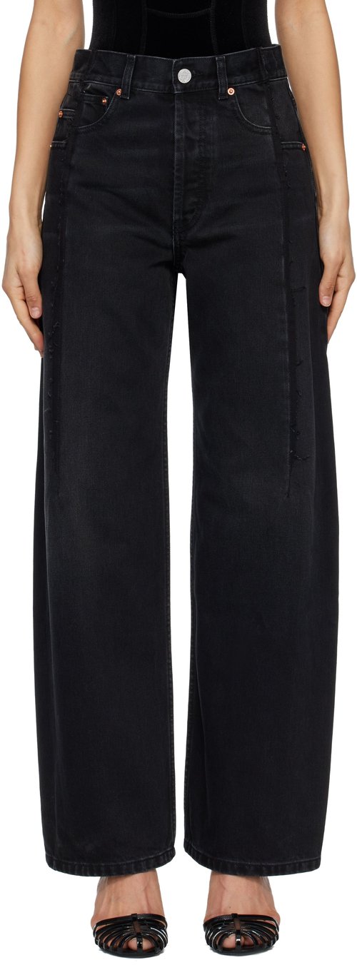 VETEMENTS Cut Jeans - Black - ME76DP089B4