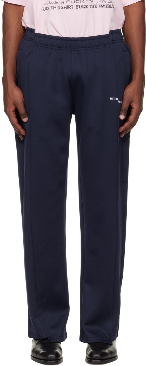 VETEMENTS Cut-Up Athletic Pants - Navy - ME76GP130N