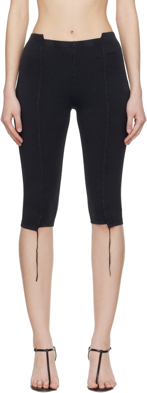 VETEMENTS Cut-Up Capri Trousers - Black - WE76SP519B