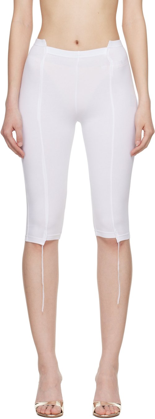 VETEMENTS Cut-Up Capri Trousers - White - WE76SP515W