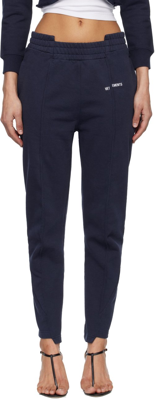VETEMENTS Cut Up Sweatpants - Navy - WE76SP501N