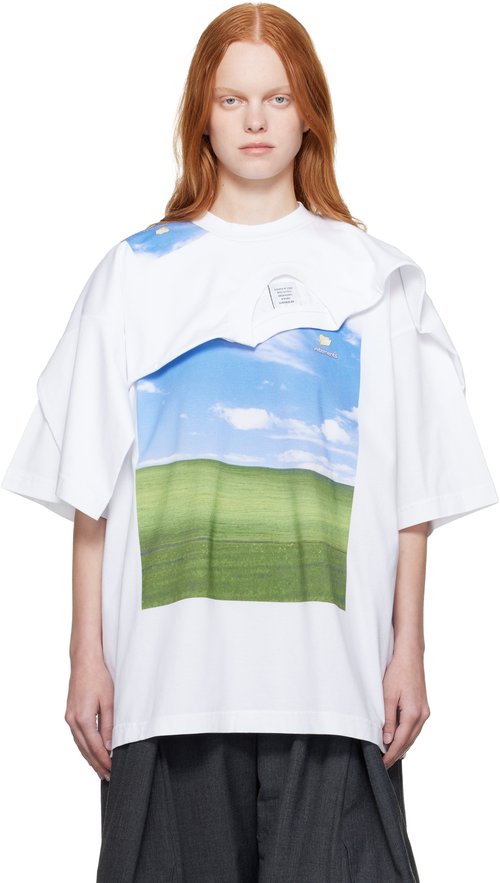 VETEMENTS Desktop Double Laye T-Shirt - White - UH76TR770W