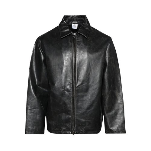 VETEMENTS Distressed Leather Zip-Up Jacket | Size M - UA66JA240X