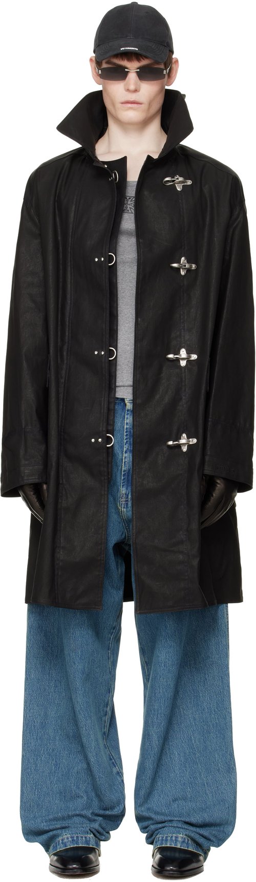 VETEMENTS Fireman Hooks Coat - Black - ME76CO014B